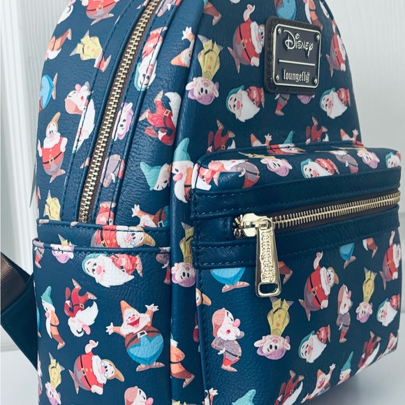 Loungefly Disney Snow White and the Seven Dwarfs Watercolor Print Mini Backpack main image 5